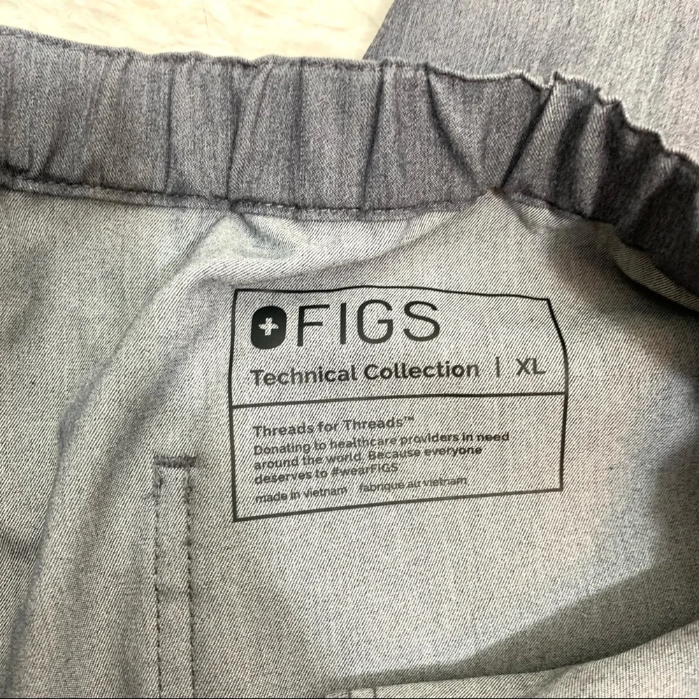 Figs Scrubs Men's Pisco Pants Gray Graphite Straight Leg XL Medical.